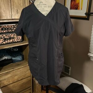 ScrubStar Gray Scrubs Top - Medium
